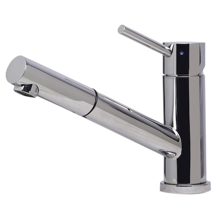 Alfi Brand Polished SS Pull Out Sgl Hole Kitchen Faucet AB2025-PSS